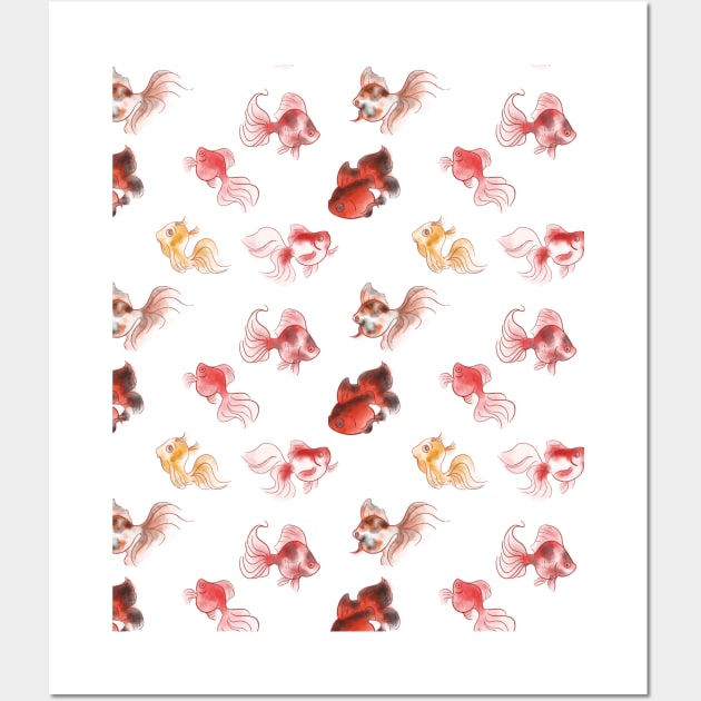 Ryukin fishes Wall Art by Osette